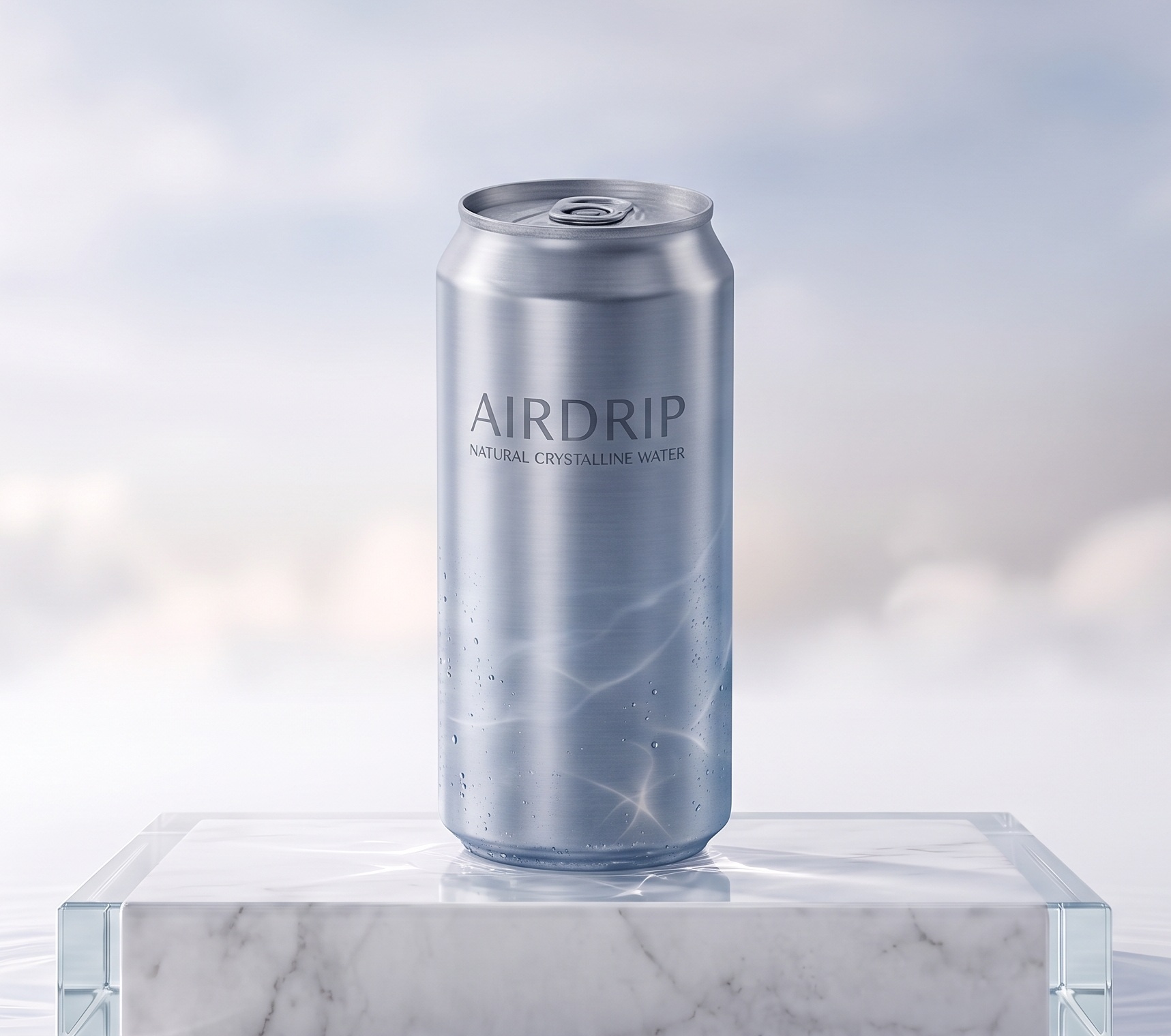 Canette en aluminium brossé 33cl AirDrip Water